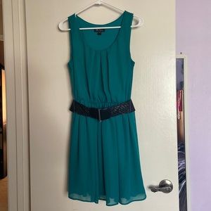 Teal dress with removable belt size Large (L)